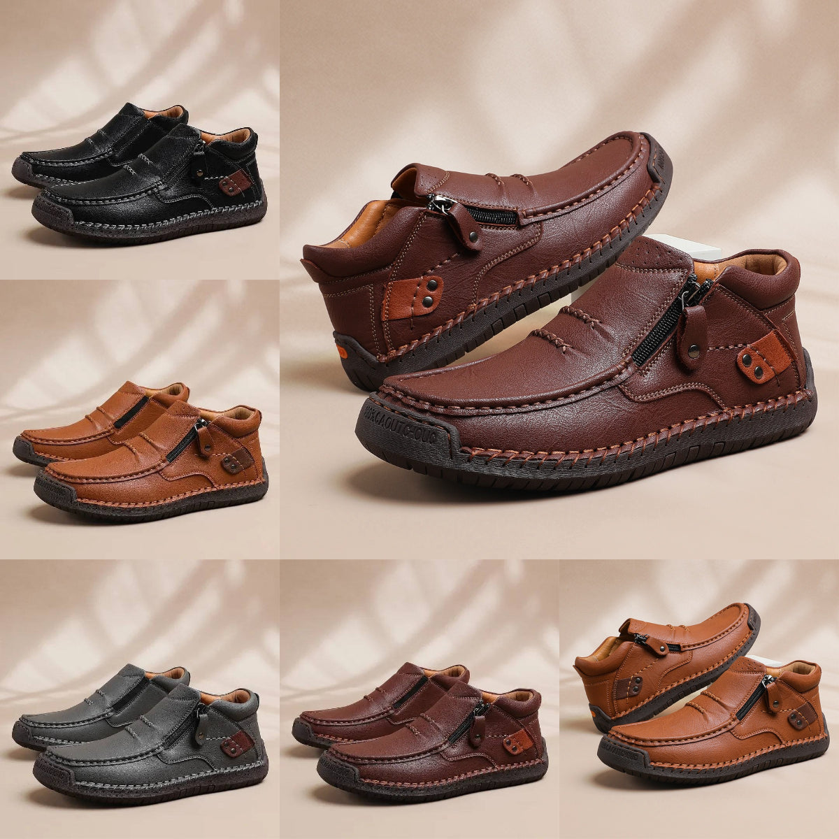 ✨🥾【38-48】 Męskie, ręcznie robione, skórzane, wsuwane buty do jazdy samochodem – szeroki nosek, wsparcie łuku stopy👞🛒