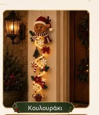 🎄🎃Τελευταία μέρα! 🎅Απολαύστε έκπτωση 49% στις φωτισμένες χριστουγεννιάτικες διακοσμήσεις πόρτας!