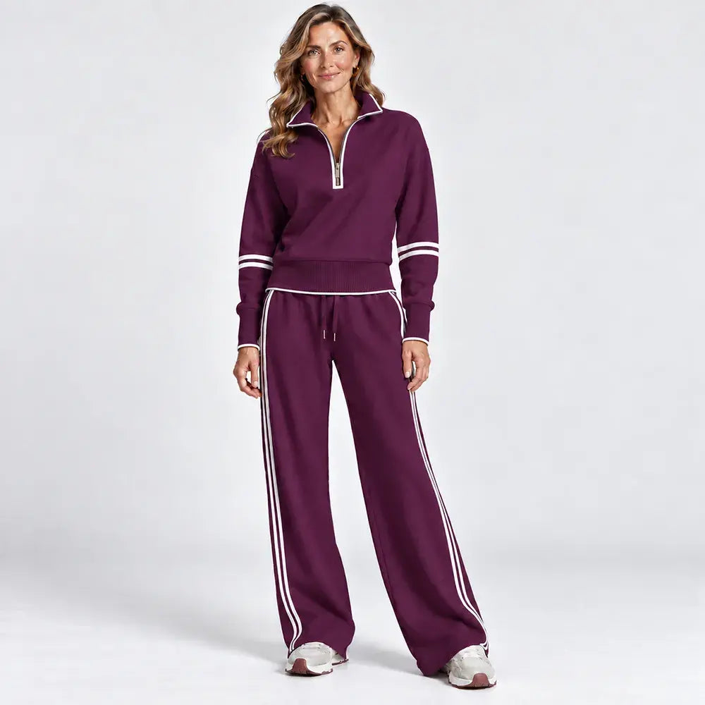 🍁 Dvodelni komplet [jakna + hlače] 32 € 🔥🖤 Vključuje ležeren športni top in široke hlače v živahnih barvah 🔥