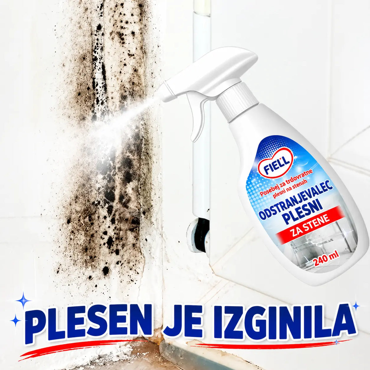 🔥 👍 Razpršilo za odstranjevanje plesni s ploščic in fug — Preprosto odstranite madeže črne plesni.