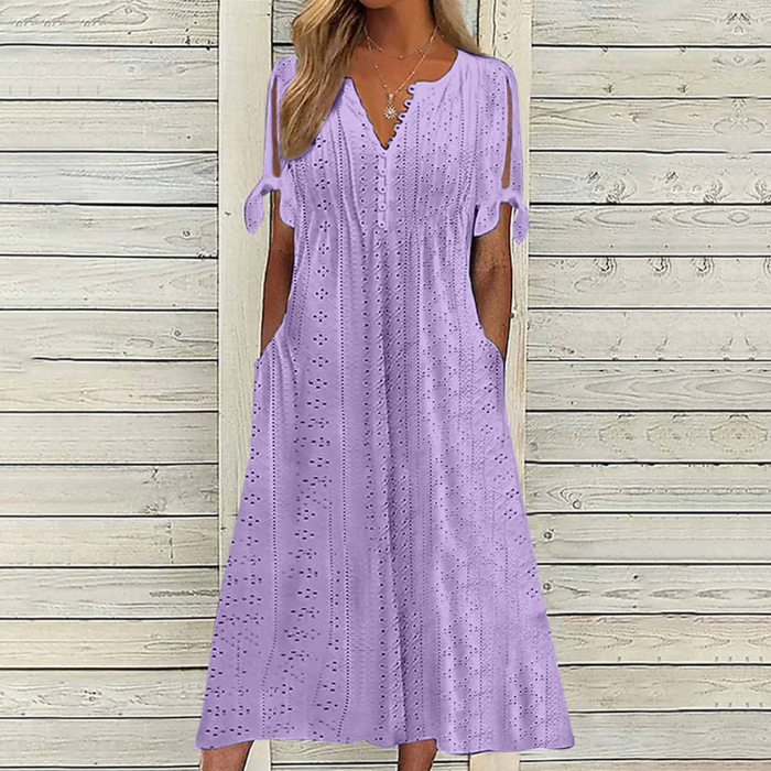 👗【S-5XL】【Szezonvégi kiárusítás】Egyszerű, karcsúsított, lélegző ruha - Sokoldalú és stílusos