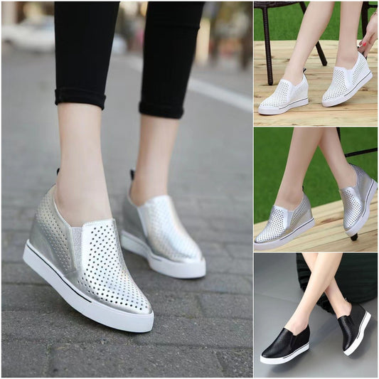 🔥【34-41】Lato 2025 damskie buty na co dzień z miękkiej skóry z grubą podeszwą
