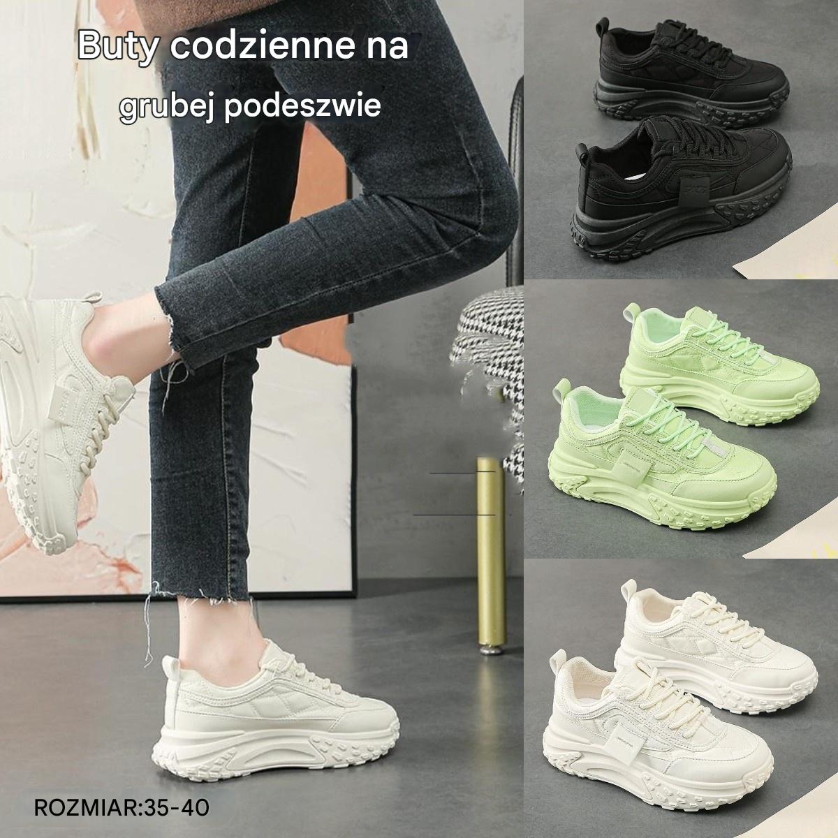💗【35-40】Nowe buty dla tatusiów z grubą podeszwą dla kobiet, buty codzienne (wysokość grubej podeszwy zwiększa się o 5 cm)