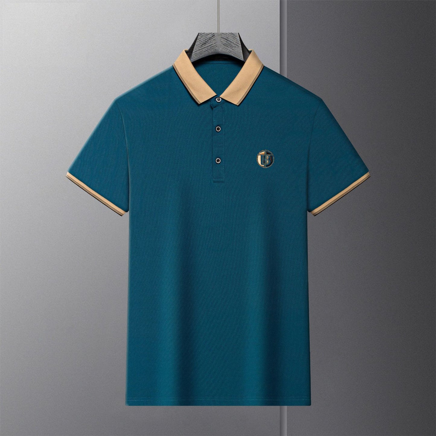 👔 【M-4XL】2025 letnia męska koszulka polo z krótkim rękawem na co dzień z haftowanymi klapami T-shirt