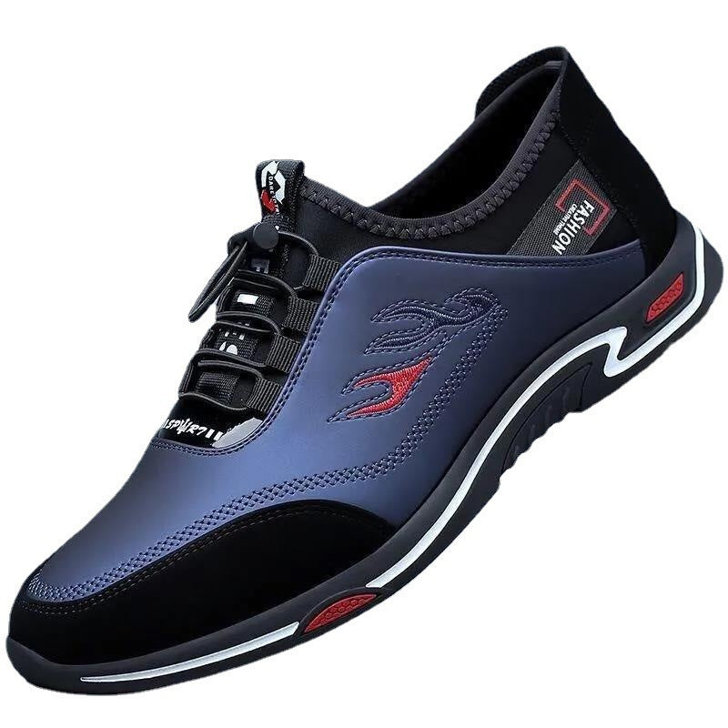 【39-44】Męskie modne i wszechstronne, oddychające skórzane buty  na co dzień buty biznesowe