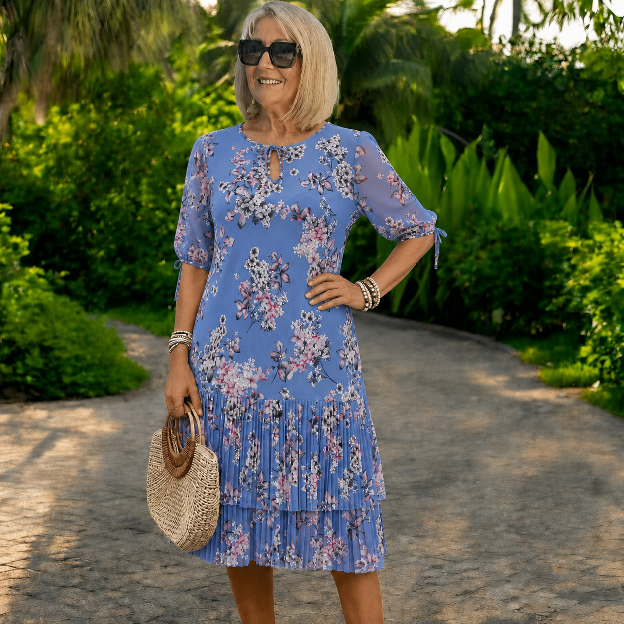Plačilo ob dostavi 👗❤️【S-5XL】Elegantna in stilska šifonska obleka