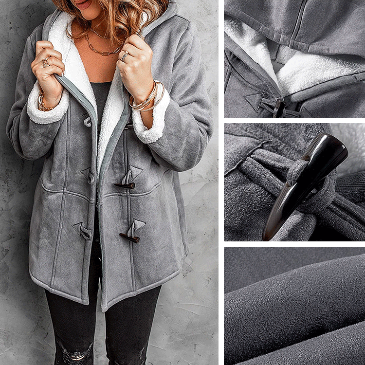 🔥【S-5XL】Damski zimowy płaszcz z podszewką z polaru i futrzanym kołnierzem