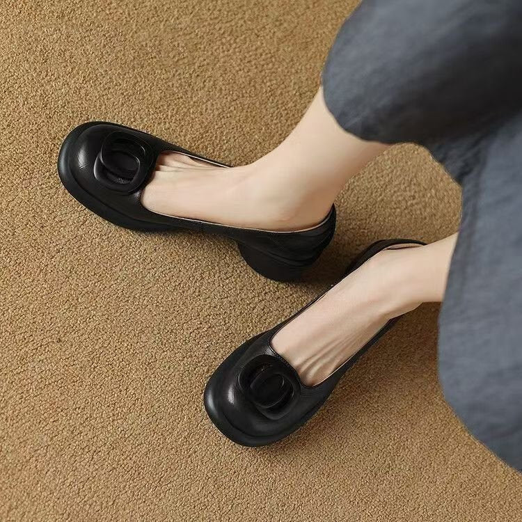 👠【Ograniczona oferta 50%】【35-40】Nowe wygodne skórzane buty 2026 👠 Retro obcas 5 cm 🌟 Eleganckie i uniwersalne