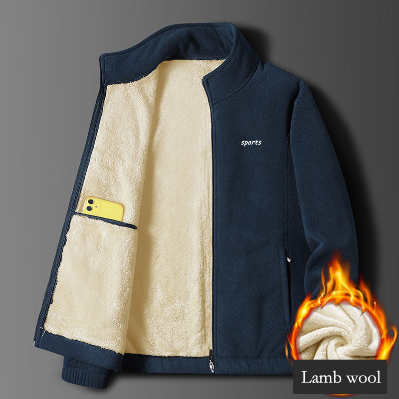 ✨⛄【M-5XL】 2025, nowa, wysokiej jakości, modna, ocieplana męska kurtka z pluszowego aksamitu-3861095