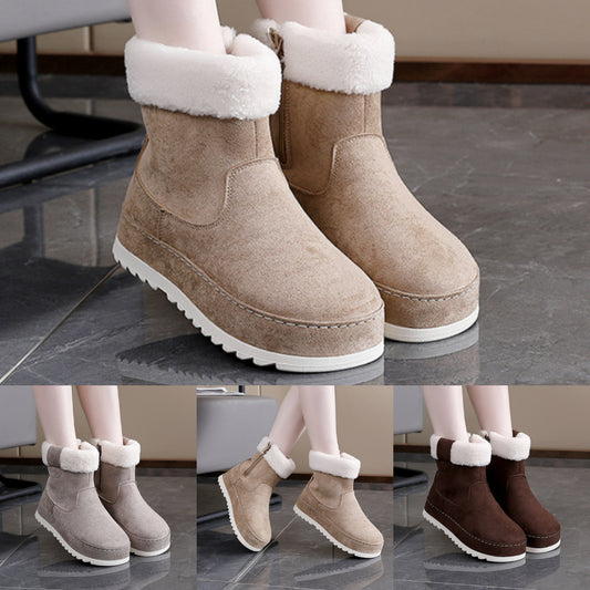 🔥【35-40】🔥Nowe, ciepłe, krótkie buty śnieżne z grubą podeszwą i podszewką z polaru, idealne do noszenia zimą.
