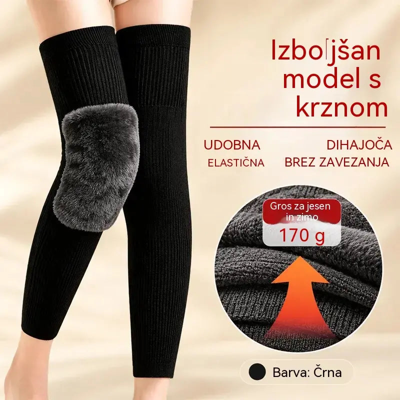 🦵 Zimske tople opornice za kolena · Zelo dolge s flis podlogo · Zagotavljajo celovitejšo zaščito za kolena in noge!