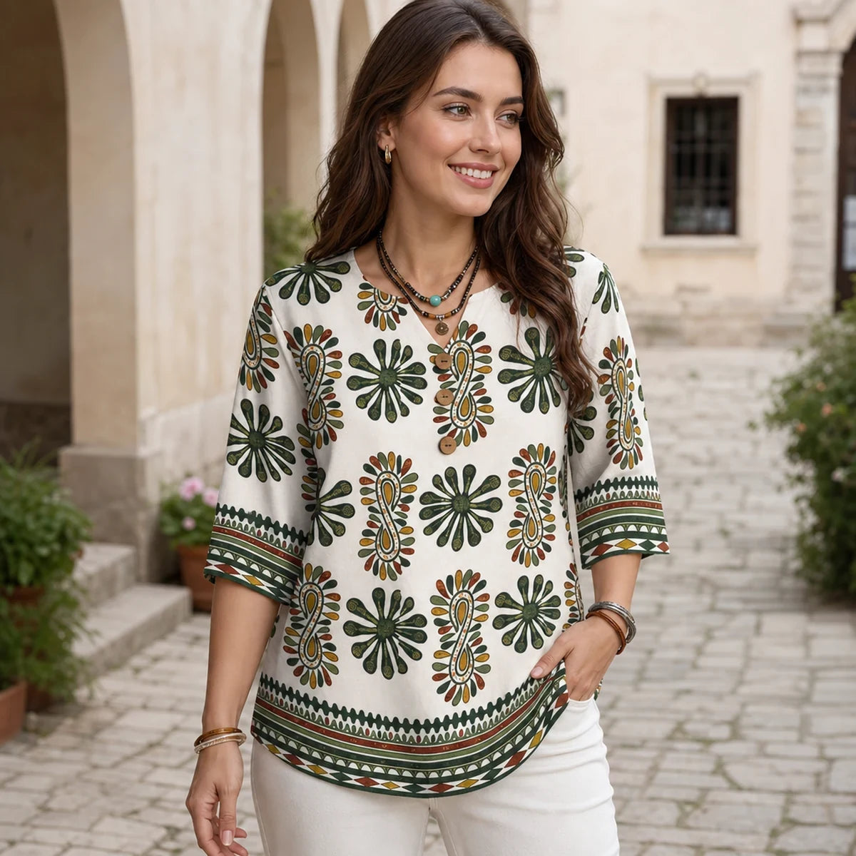 👚 Plus Size póló [S-5XL] — Puha és légáteresztő, természetes lenvászon anyagból készült. ✅️ Utánvétes fizetés lehetséges.