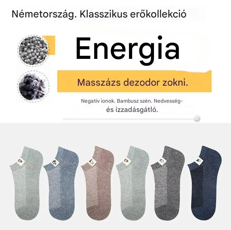 🧦【10 pár/csomag】🧦 Új tavaszi/nyári férfi légáteresztő, antibakteriális, szagálló zokni