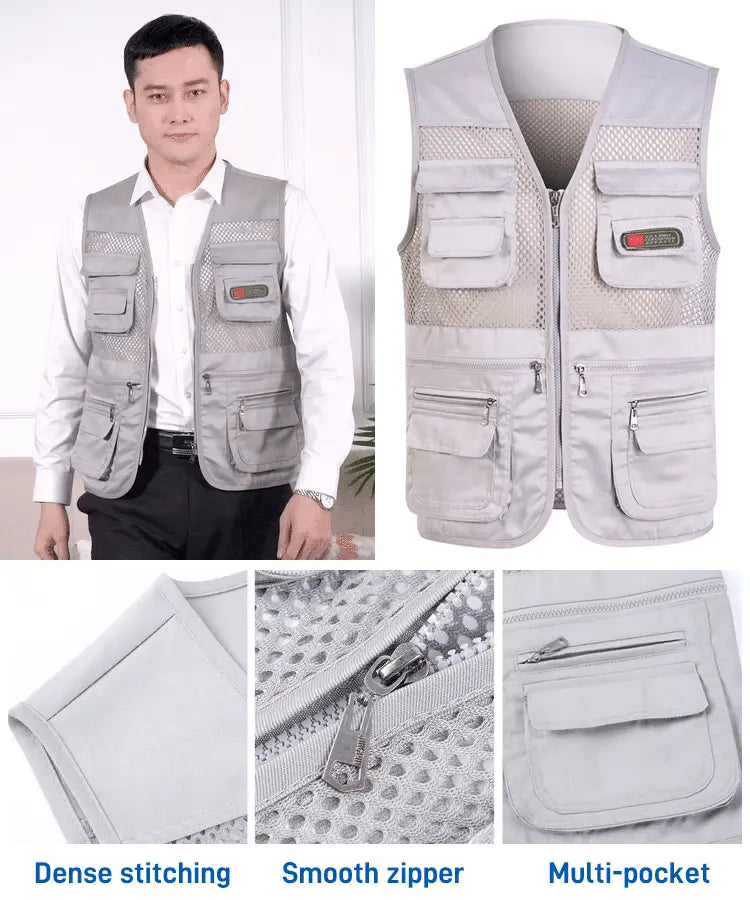🔥 【XL-4XL】Hétköznapi, többzsebes funkcionális mellény