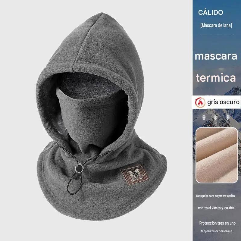 ☃ Kapucar 3 v 1 s flis podlogo – nepogrešljiv kos za kolesarjenje na prostem jeseni in pozimi.