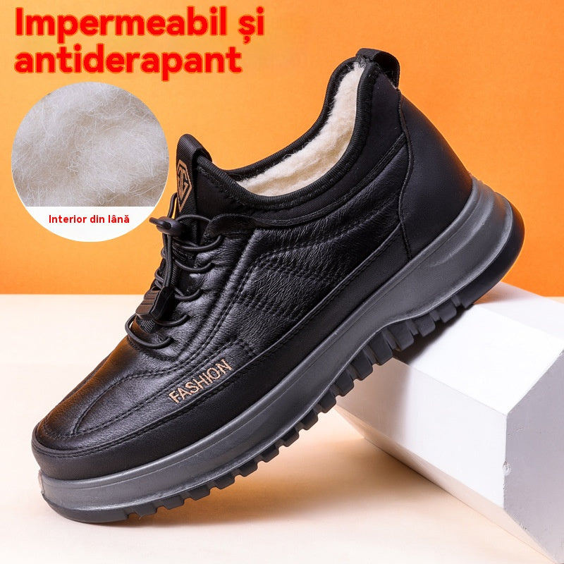 ⛄🔥【39-45】2026 Męskie zimowe buty sportowe, skóra naturalna, wodoodporne, miękka podeszwa i aksamit, nowe