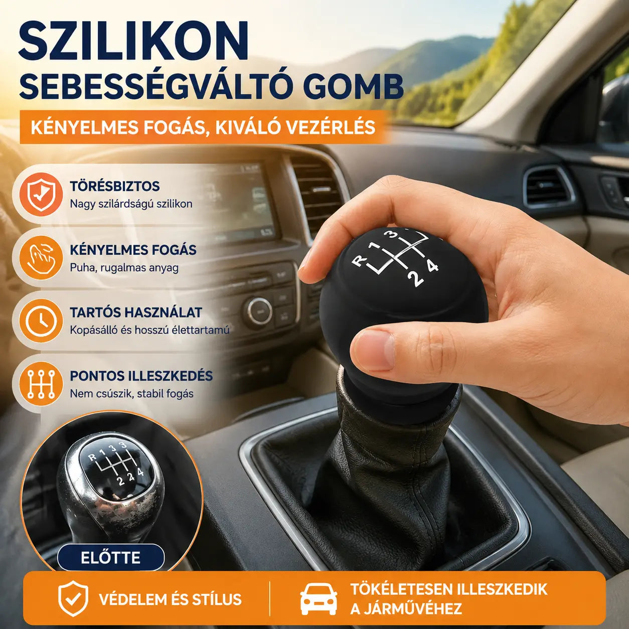 5 darab 8500 Ft✨ Adj új külsőt autódnak ezzel a szilikon sebességváltó borítással 🚘