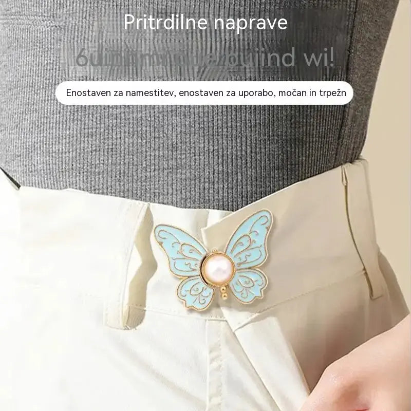 🌸🦋 Kupite 5, dobite 5 gratis 🎁💜 Snemljiva nastavljiva zaponka pasu v obliki metulja: orodje ni potrebno, popolnoma se ujema s kavbojkami, krili in oblekami ✨👗💃