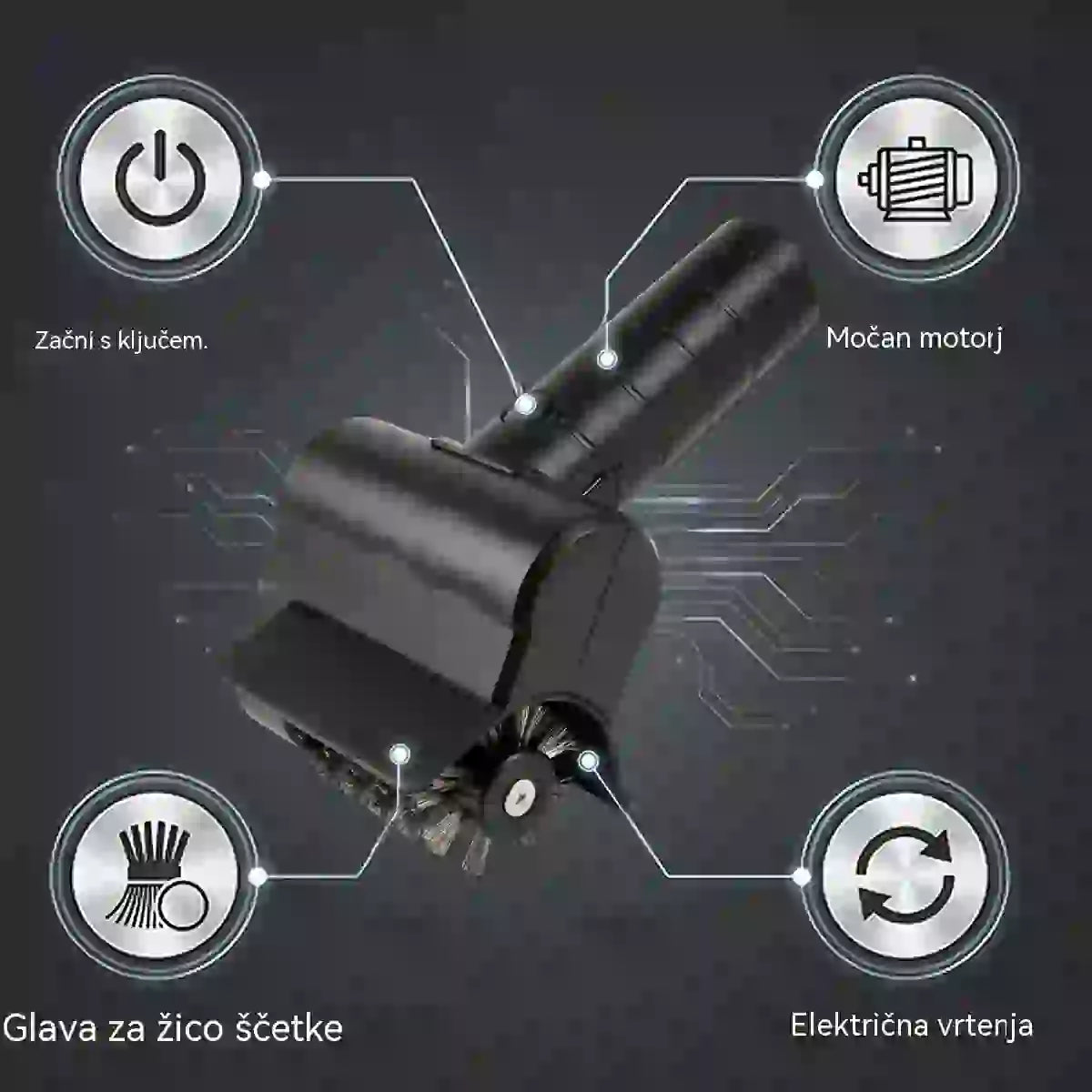🔋🧹 Brezžična električna krtača za čiščenje žara — litij-ionska, večnamenska in enostavna za uporabo 🔥🍖