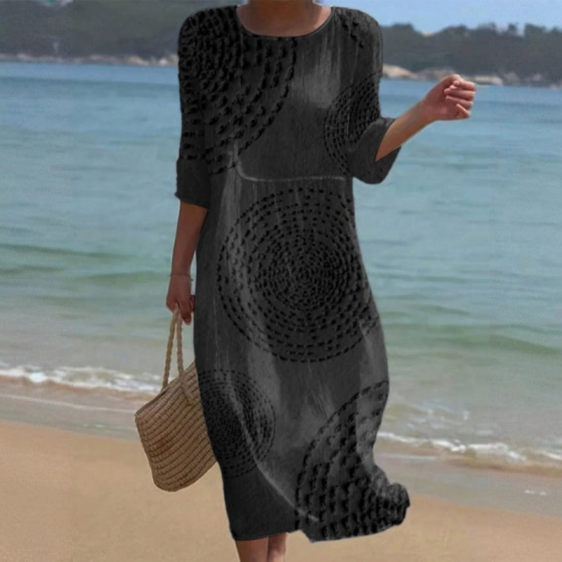 👗【S-5XL】Elegáns nyári hétköznapi ruha – légáteresztő kényelmes, sokoldalú vékonyító.【Utánvétes fizetés】