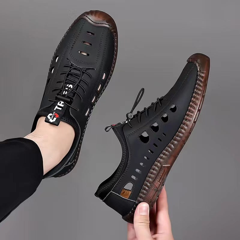 👞【39-44】Καλοκαιρινά ανδρικά casual παπούτσια 2026 - Αναπνεύσιμο σχέδιο με κοιλότητα, μαλακή σόλα