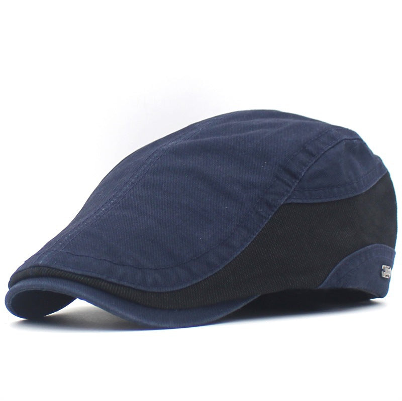 🧢Stylowy męski beret retro z łatkami