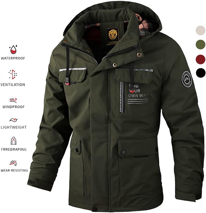 🔥🔥【Rasprodaja zimske odjeće】【M-6XL】✨⛄Muška debela topla, vjetrootporna i vodootporna jesensko-zimska jakna