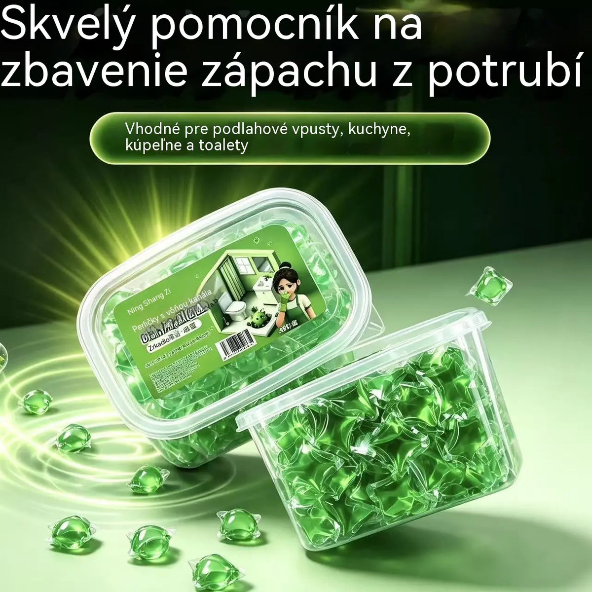 2 pakiranji (100 tablet) za 23 €. V vodi topne kapsule za odpravljanje neprijetnih vonjav iz odtokov – odlična rešitev za preprečevanje širjenja vonjav v kopalnicah in kuhinjah.
