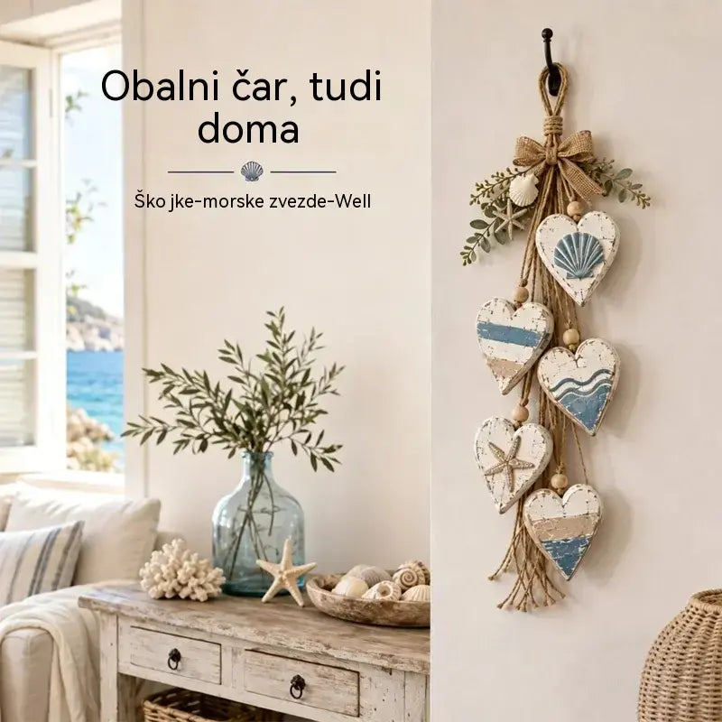 ❤️🔔Obesek z LED lučjo v obliki srca, rustikalna dekoracija za dom, notranja stenska dekoracija✨🏡