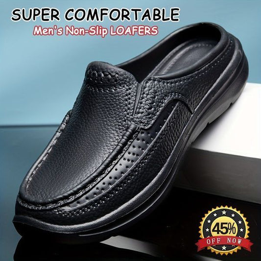 ✨🔥【39-45】Ανδρικές casual δερμάτινες παντόφλες, απλές και άνετες