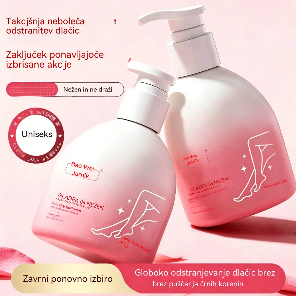 ✨Nežen in koži prijazen komplet za odstranjevanje dlak | Časovno omejena ponudba🎁