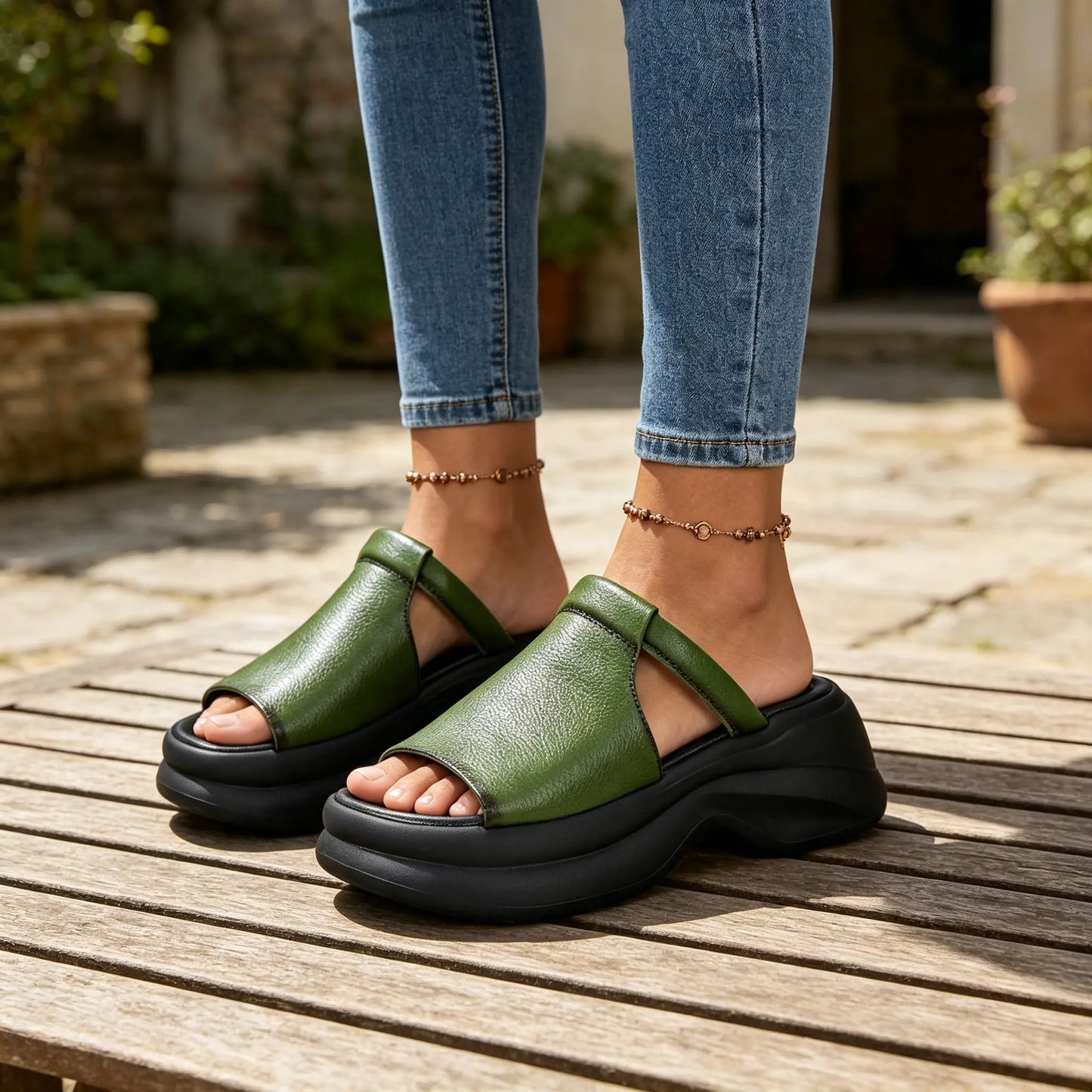 🔥🔥【Velikosti 35-40】👡2026 Novi ženski sandali s platformo in "peep toe", višina pete: 6 cm