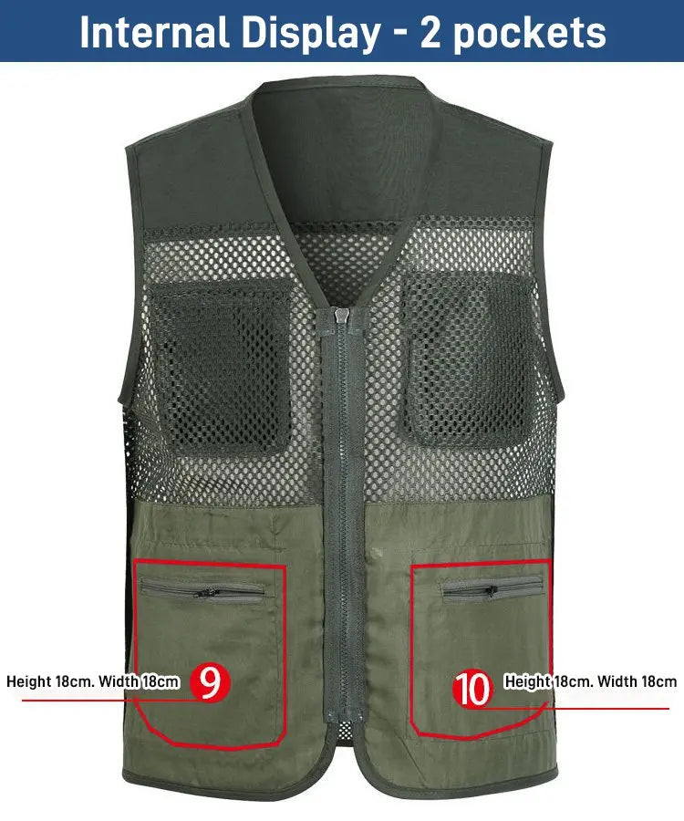 🔥 【XL-4XL】Hétköznapi, többzsebes funkcionális mellény