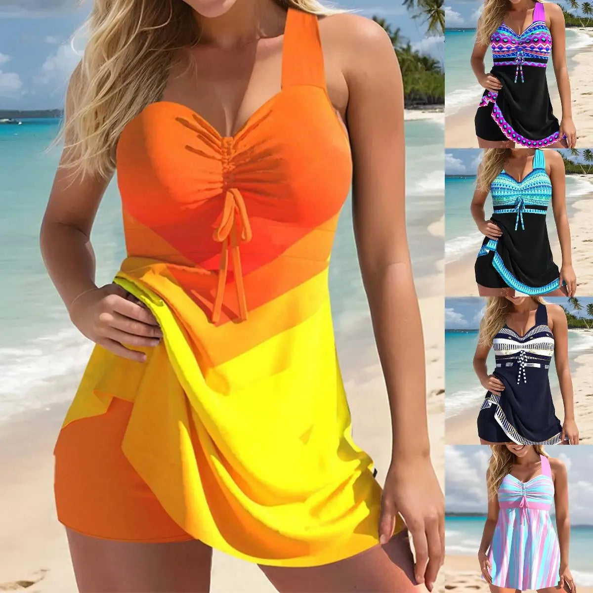 🏊‍♀️👙【Fürdőruha + úszónadrág】【S-5XL】Elegáns, kiváló minőségű fürdőruha szett