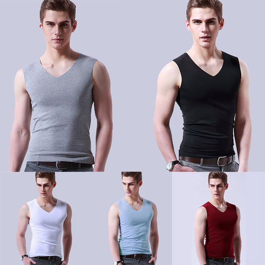 【M-5XL】✅ Zestaw 6 męskich podkoszulków typu casual Ice Silk, łatwych do dopasowania do każdego stroju, odpowiednich do noszenia na co dzień. ✅ Lekki, oddychający i szybkoschnący.