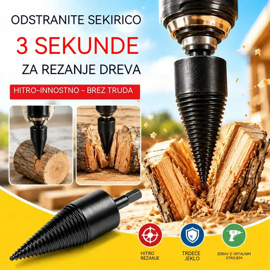🔥【32 mm + 3 vrste stebel】Svedri za cepljenje lesa iz ojačanega jekla – zmogljivi, učinkoviti in prihranijo delo