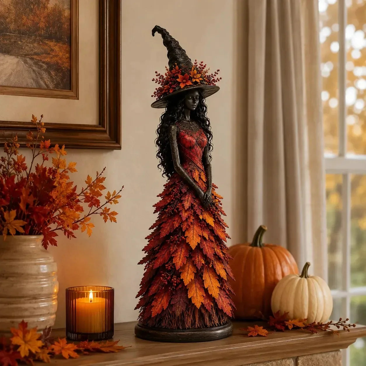 🧙‍♀️ Figura de bruja encantada de otoño