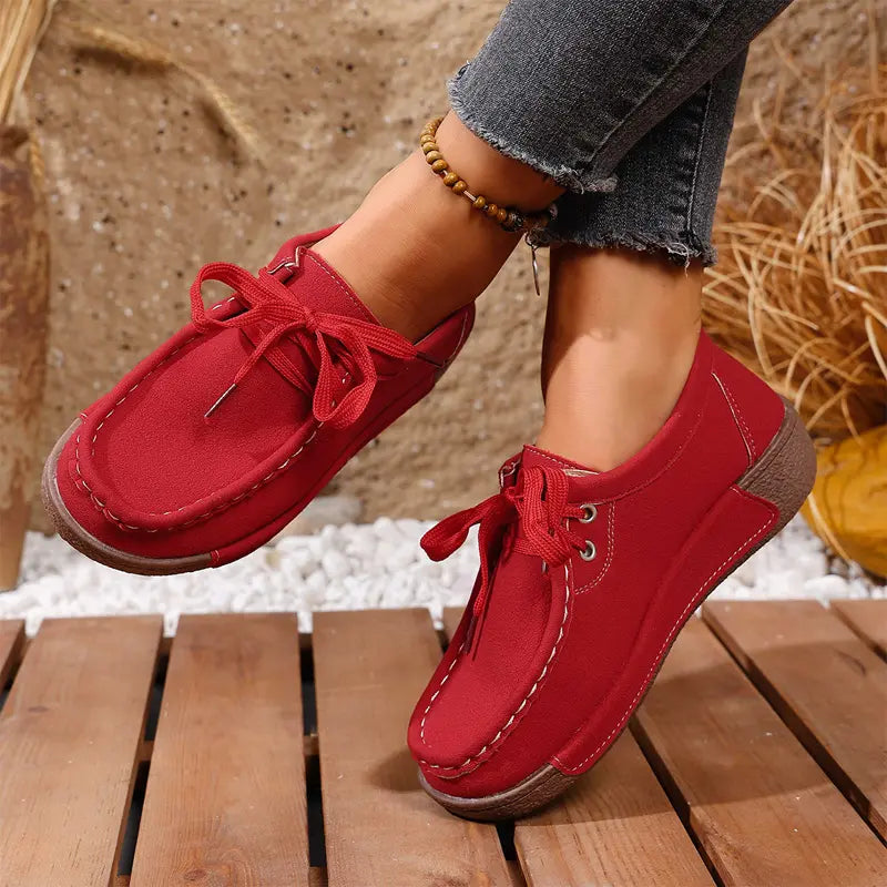 💖【Velikosti 36-43】Ženski čevlji s platformo in okroglim prstom - udobni in elegantni