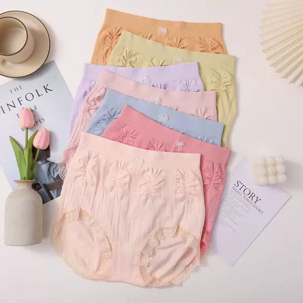 👩🔥【7 sztuk】(60-100 kg) wysokiej elastyczności, antybakteryjne majtki wysoki stan, modelujące brzuch, bielizna plus size