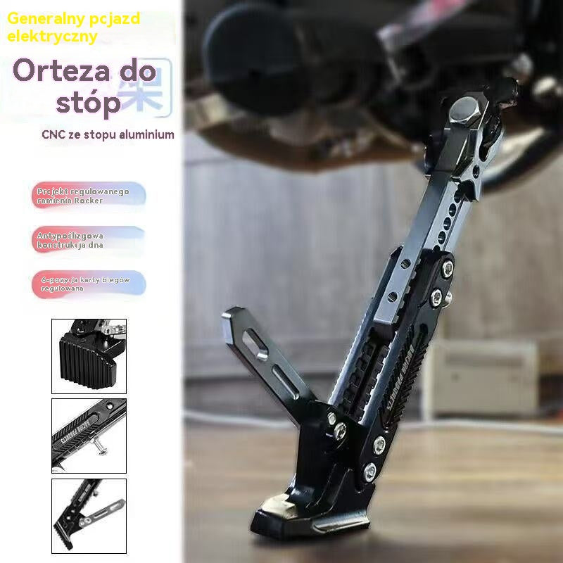 👍👍Regulowana nóżka boczna do samochodów elektrycznych i motocykli [Uniwersalny typ, pasujący do wszystkich modeli]