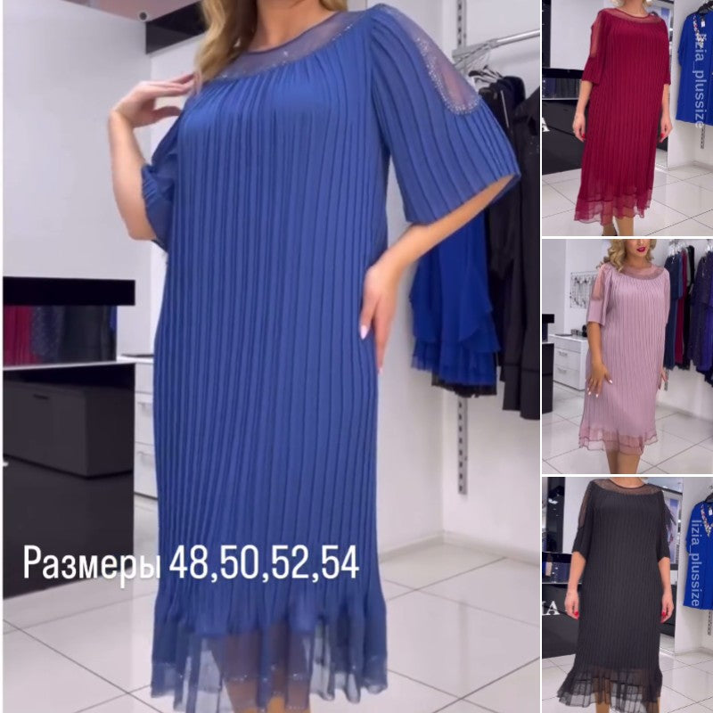 🔥🔥【Nowe produkty sprzedające się na gorąco】【S-5XL】Elegancka plisowana sukienka