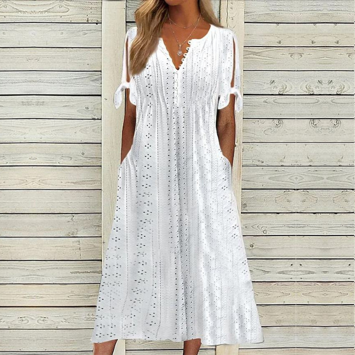 👗【S-5XL】【Szezonvégi kiárusítás】Egyszerű, karcsúsított, lélegző ruha - Sokoldalú és stílusos