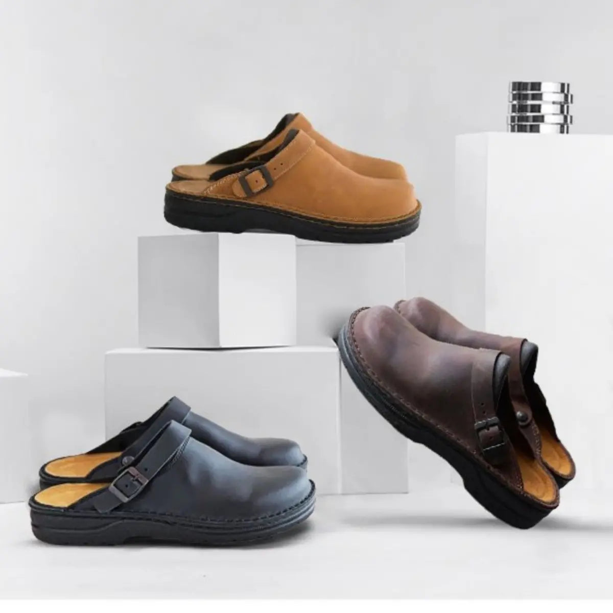 ✨【38-48】😎 Ανδρικές casual παντόφλες με μαλακή σόλα. Κομψά και άνετα καλοκαιρινά παπούτσια 👣