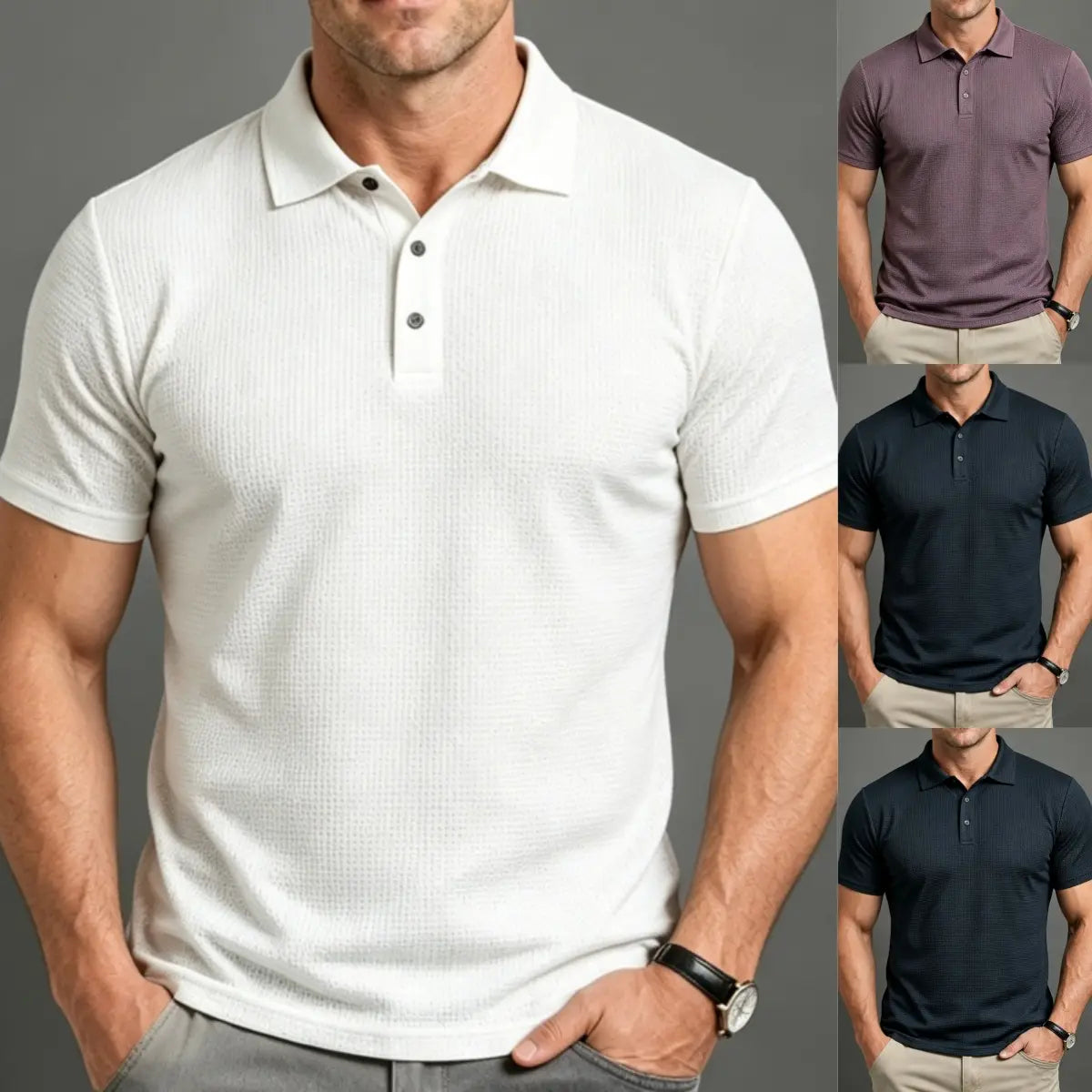 【M-6XL】❄️Férfi luxus légáteresztő jégselyem rövid ujjú póló egy színben