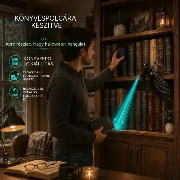 🎃🔥 3D angyalos dekoratív LED világítás | Fantázia megvilágított könyvespolc dekoráció