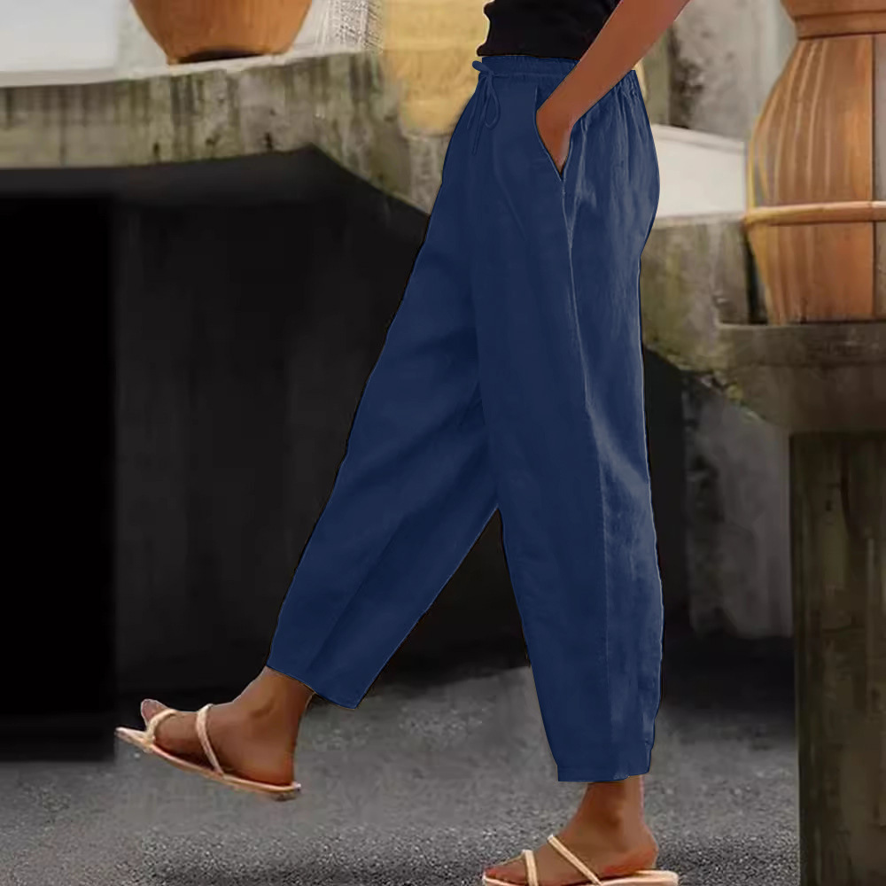 😍💕 Γυναικείο Casual Παντελόνι από Βαμβάκι και Λινό (40–120 κιλά) ✅️ Αντικαταβολή