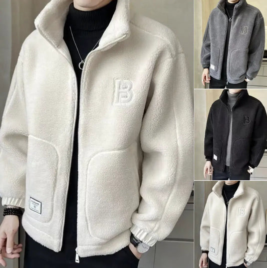 ⛄【L-6XL】Zimska flis jakna, bombažni plašč, odebeljen bombažni plašč iz jagnječje volne, topel plašč