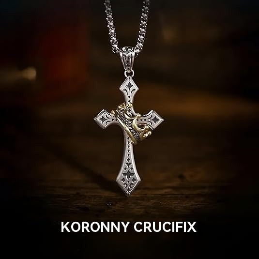 【Kup 1, a 1 dostaniesz gratis】✝️ Naszyjnik vintage z krzyżem i koroną – symbol wiary, siły i codziennej ochrony