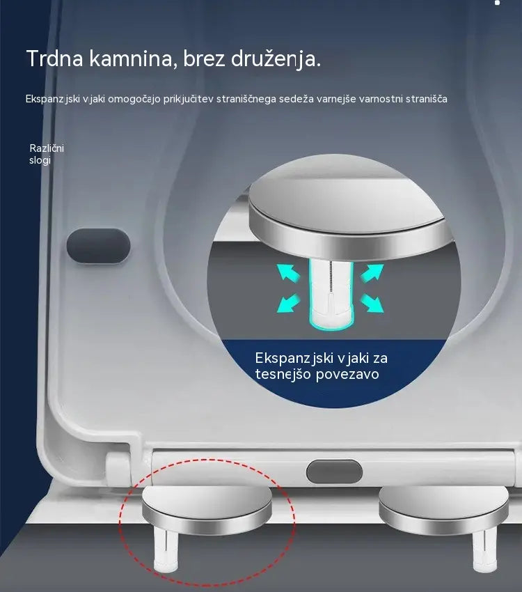 🚽【2 para, skupaj 4 kosi】 Univerzalni kopalniški dodatki ----💦✨Vijačne sponke za pritrditev straniščne deske.