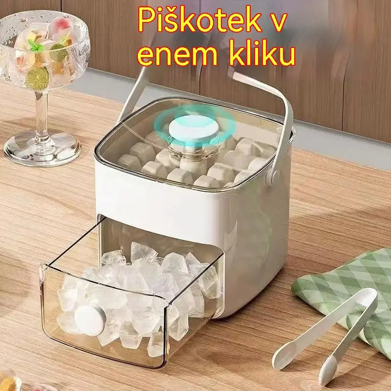 💞Prodanih več kot 50.000! 💥🥤🧊 50 % popust! Ledomat s funkcijo shranjevanja: naredi 48 ledenih kock hkrati, pokrov, ki ne pušča 🏖️✅